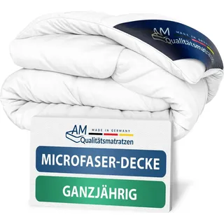 DormiGood | Premium Mikrofaserdecke | 135x200 cm | Bettdecke | 135x200 | Decke aus atmungsaktiver Microfaser | 135/200 | Herbst | Frühling | ... Weiß