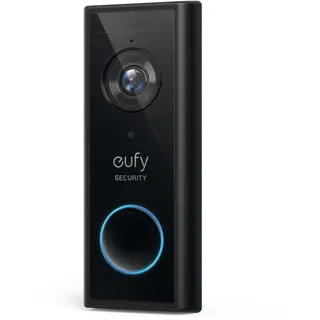 eufy Security, zusätzliche kabellose Video-Türklingel Akku, 2K HD,Türklingel mit Kamera-Funktion,Gebührenfreie Nutzung,Personenerkennung,Audiofunktion,kinderleichte Installation (HomeBase 2 notwendig)