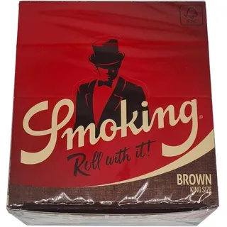 Smoking BROWN 1 Box King Size Papers 50 x 33 Blättchen Papers Braun Original®