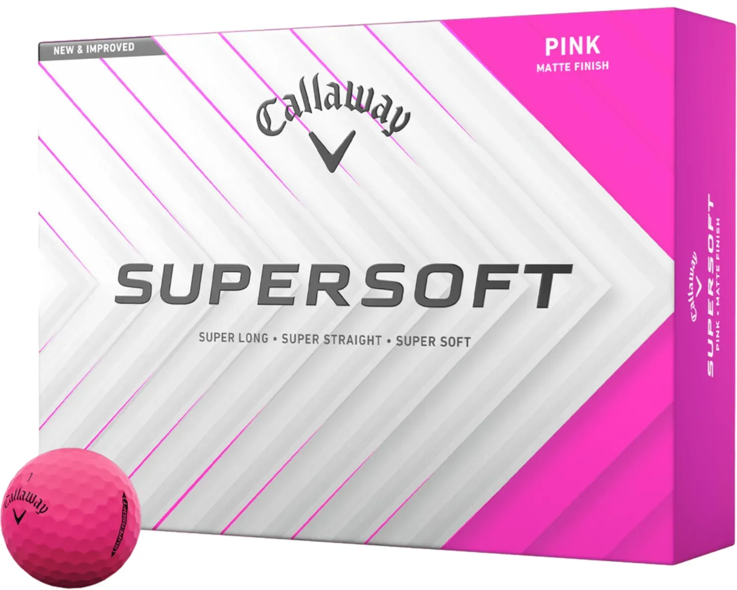 Callaway Golfbälle Supersoft Matt - 12er Pack , pink