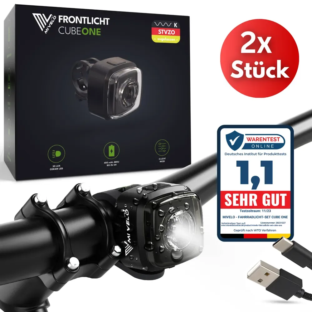 Fahrradlicht vorne 30Lux „CUBE Front“ - oft gekauft,vw-variant-vi-link,Zubehör