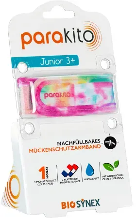 Parakito Mückenschutzarmband Nachfüllbar Junior Tie&Dye 1 Stück