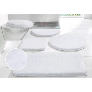 Badematte »Micro exclusiv«, Höhe 55 mm, rutschhemmend beschichtet, strapazierfähig-schnell trocknend, Badteppich, auch als 3 teiliges Set & rund erhältlich 70063269-4 weiß 1 St.,