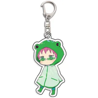 acsewater The Disastrous Life of Saiki K Keychain Cute Kusuo Saiki Acrylic Key Chain Saiki Keyring Decoration Cosplay Double Layer Acrylic Clear Durable Accessories For Anime Fans - M
