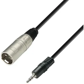 Adam Hall Cables Audiokabel K3 BWM 0100 XLR-Stecker / 3,5mm Klinken-Stecker 1,0m (0100)