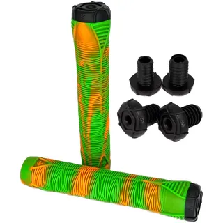 Envyscooters Blunt Stunt-Scooter Hand Griffe V2 Soft Long + 2 x 2 Barends (Grün/Orange)