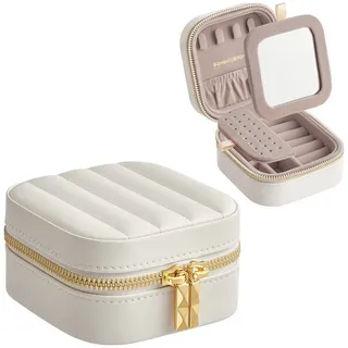 Songmics HOME ANAH Kollektion - Schmuckkästchen Reise wolkenweiß