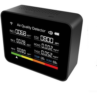 Luftqualitätsmonitor, 13 in 1 Luftqualitätsmonitor Meter für Tuya Smart APP Steuerung Temperatur und Luftfeuchtigkeit Tester für TVOC PM2.5