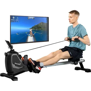 Skandika Rudergerät Venn - Fitness - Bluetooth - App kompatibel - Wartungsarm schwarz No Size