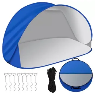 TRIZAND Strandmuschel Pop Up 220x120cm UV Schutz 40 Wurfzelt