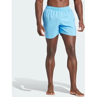 Adidas Herren Solid CLX Short-Length Badeshorts - Blue Burst/White, S