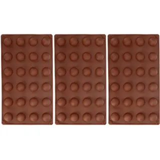 Silikonform Mit 24 Mulden Für Halbflexible Kugeln, Ideal Für Schokolade, Gelee, Mousse Und Seife – 3er-set