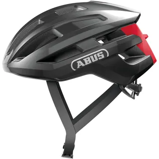ABUS Rennradhelm PowerDome - leichter Fahrradhelm mit cleverem Belüftungssystem und aerodynamischem Profil - Made in Italy - für Damen und Herren - Dunkelgrau, Größe S