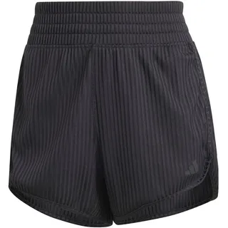 adidas All Gym Seasonal Rib High-Rise Tonal 3-Streifen Shorts schwarz
