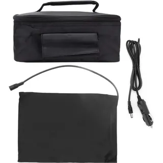 Tragbare Mini-Auto-Mikrowelle, 12 v, elektrischer Ofen, schnell erhitzende Picknick-Box für Reisen, Camping, Essen, Kochen, Schwarz - Eosnow