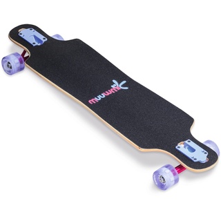 Muuwmi Longboard Compact ABEC 7 Space, mit Leuchtrollen