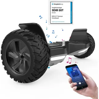 Hoverboards 8,5 Zoll Offroad Hoverboard mit APP RCB-HY-A16 schwarz 40-66 cm