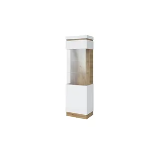 Meble Wojcik Vitrine CALABRIA, ¦ weiß ¦ Maße (cm): B: 60 H: 201 T: 40.0