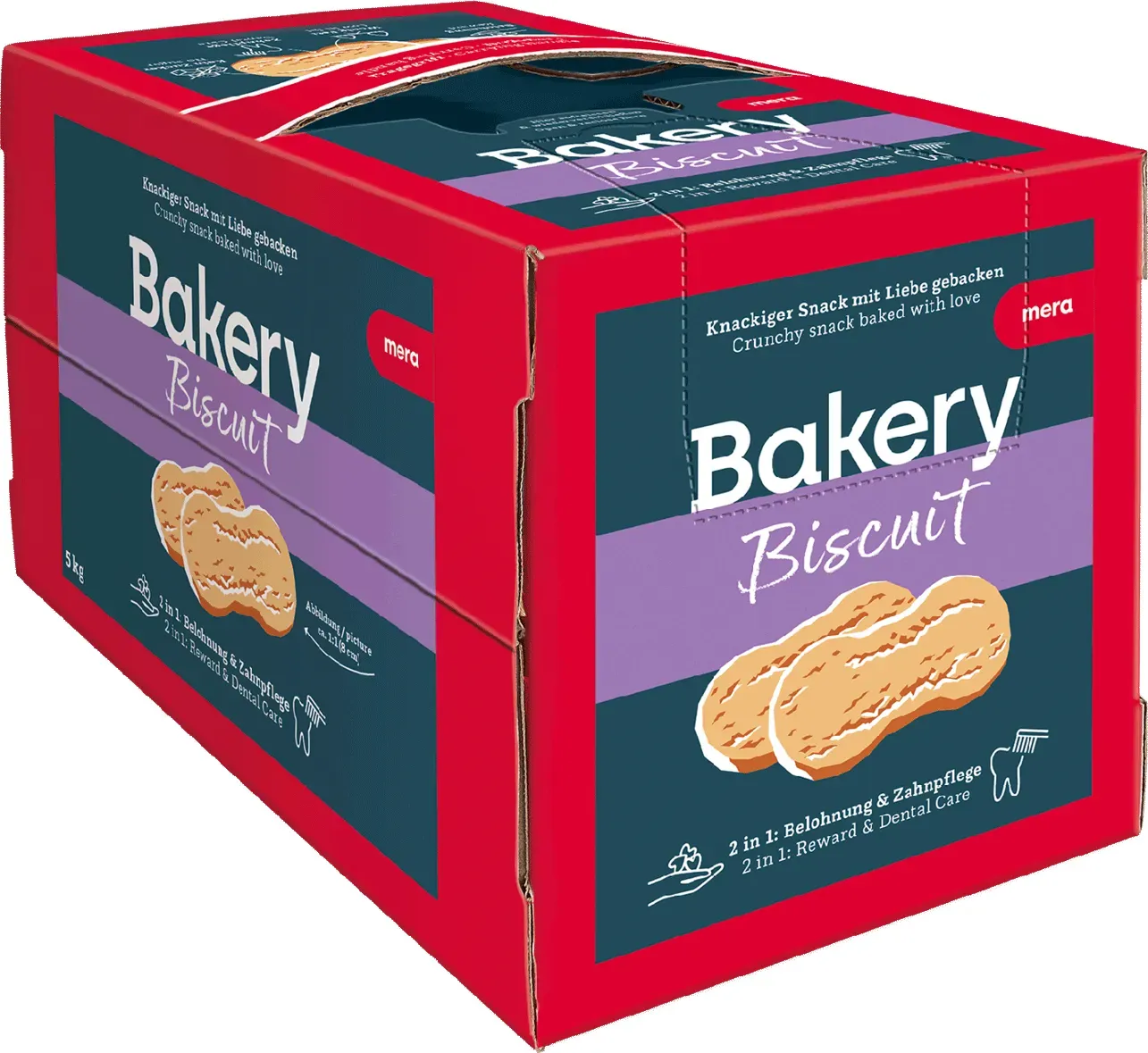 mera Bakery Biscuits Leckerlie für Hunde | Die schmackhafte Belohnung | Hundesnacks | Lecker und gesund belohnen, trainieren und verwöhnen 5kg 5kg