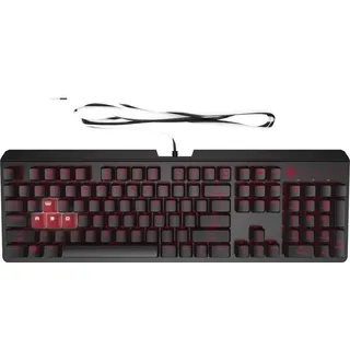 OMEN by HP Encoder - Tastatur - USB - Englisch - braun - für HP 27, ENVY Laptop 13, 17, Laptop 14, 15, Pavilion Laptop 14, 15, Pavilion x360 Laptop - Schwarz