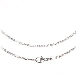 Joyes Boutique Goldkette JB Collier Panzerkette 1,7 mm 750 Weißgold 36 - 60 cm (Made in Germany, inkl. Etui, Zertifikat u. Garantie, 1-tlg., JB), zu Kleid, Shirt, Jeans, Sneaker! Anlass Geburtstag Weihnachten goldfarben 60.0 cm