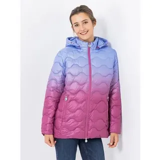 CENTIGRADE Steppjacke abnehmbare Kapuze 2-Wege-Zipper Farbkontrast