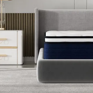 TEENO Matratze 140 x 200 cm- Ergonomische Matratze, atmungsaktiv, ultraweich und komfortabel, hohe Rückstellkraft, Federkernmatratze, Höhe 25 cm