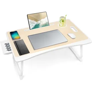 LuxusKollektion Laptoptisch Laptoptisch Laptop Betttisch klappbar Lapdesk mit Schublade und