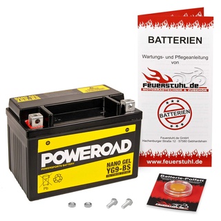 Gel-Batterie für Kawasaki ZXR 400 (ZX400L) wartungsfrei, einbaufertig, startklar, inkl. 7,50€ Pfand