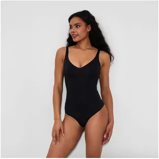 Creamy Fabrics Miederbody Shiny Sculpting String-Body-Schwarz-S (1-tlg) Figurformend schwarz S