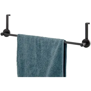 bremermann Tür-Handtuchstange, Schwarz, Metall, 66x6x15 cm, Badaccessoires, Waschplatzzubehör, Handtuchhaken
