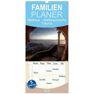 Calvendo Familienplaner 2026 - Mallorca - Mallorquinische Träume mit 5 Spalten (Wandkalender, 21 x 45 cm), CALVENDO: Wundervolle und traumhafte Bilder von Mallorca in tollen Farben. (CALVENDO Orte)