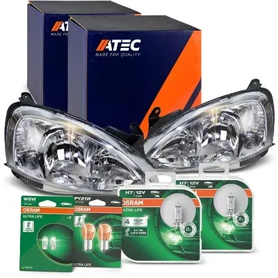Atec 2x Scheinwerfer + Leuchtmittel [Hersteller-Nr. 40580737] für Opel