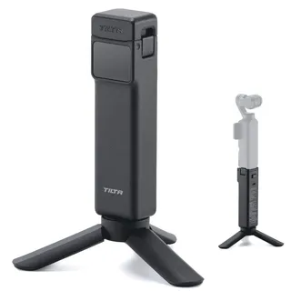 Tilta Pocket 4/3 Akkugriff für Dji osmo Pocket 4/3, 5000mAh Power bank, Power Grip mit USB-C-Ladung, 1/4"-Gewinde für Stativ/Selfie-Stick, Leicht und tragbar, Rutschfest, LED-Anzeige, TA-T96-PPB-B