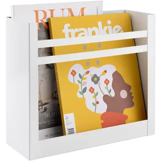 Navaris Zeitungshalter Wand Halterung für Zeitungen - 30x27x11cm Ablage für Zeitschriften Broschüren Briefe Flyer - Wandmontage Ablagefächer
