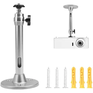 EXIN DEHCEN Deckenhalterung Beamer 18cm, Universelle Aluminium Beamerhalterung 360° Drehbar, Wandhalterung Beamer Mini Beamer Halterung für Mini Projektor,Digitalkamera,Camcorder,üBerwachungsgeräte