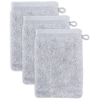 Waschhandschuh 15 x 20 cm silver 3 St.