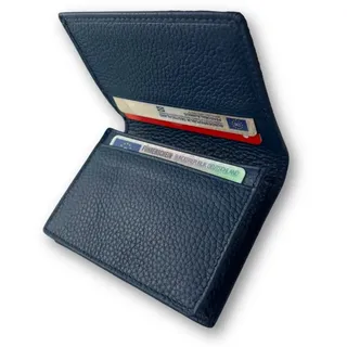 Fomax Echtleder Kartenetui für 20 EC Karten und Geldscheine, Damen und Herren Visitenkarten Etui, kompaktes Design, 100% Leder Geldbörse