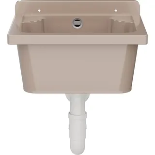 QLS Ausgussbecken Waschtrog Spülbecken Becken Kammer Garten Waschraum Werkstatt 10865 - Beige