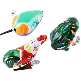 YeahiBaby Wind up Frosch Küken und Maus Uhrwerk Spielzeug 3 Stücke