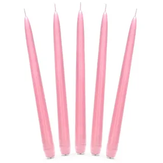 Partydeco Kegelkerze 24 cm rosa 10 St.