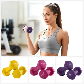 Songmics Kurzhantel-Set, Hexagon, mit Hantelständer