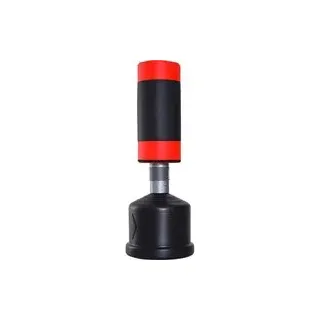 HOMCOM Standboxsack schwarz Kunstleder H/D: ca. 185x56 cm - schwarz, rot