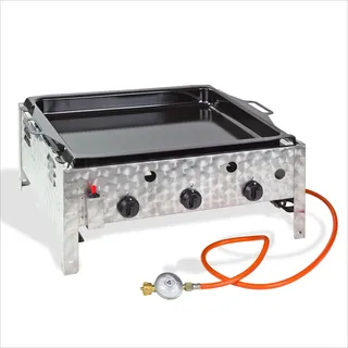 Denner-Edition Gasbräter 3-flammig inkl. Stahlpfanne
