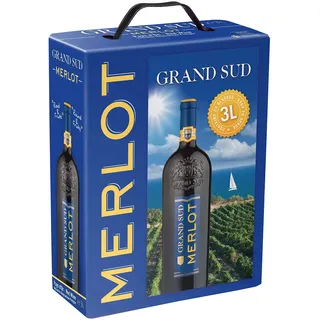 Grand Sud Merlot 12,5 % vol 3 Liter Bag in Box
