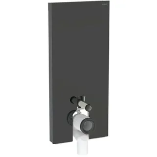 Geberit Monolith Sanitärmodul für Stand-WC, 114cm, Front Glas schwarz, Aluminium schwarzchrom