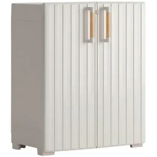 MID.YOU Keter Kunststoffschrank Groove 80 x 98 x 45 cm Beige