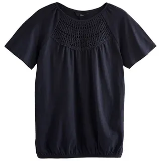 Next Blusenshirt Kurzärmeliges Häkeltop mit Ballonsaum (1-tlg) blau 80 (GB: 12 Tall)