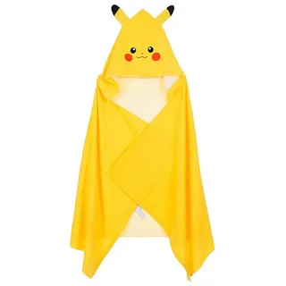 Pokémon Pikachu Kinder Kapuzenhandtuch 70x140cm in Gelb, | Gr.: onesize