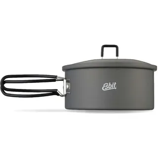 Esbit Outdoor Kochtopf 1100 ml - Camping Topf aus hartanodisiertem Aluminium - inkl. Deckel mit praktischer Aufhängung